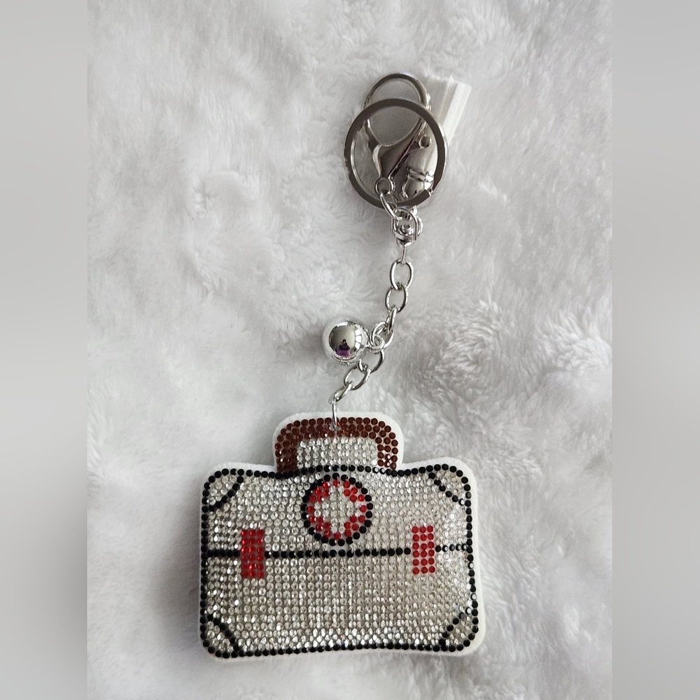 Sparkling Medical Bag Keychain Bag Charm